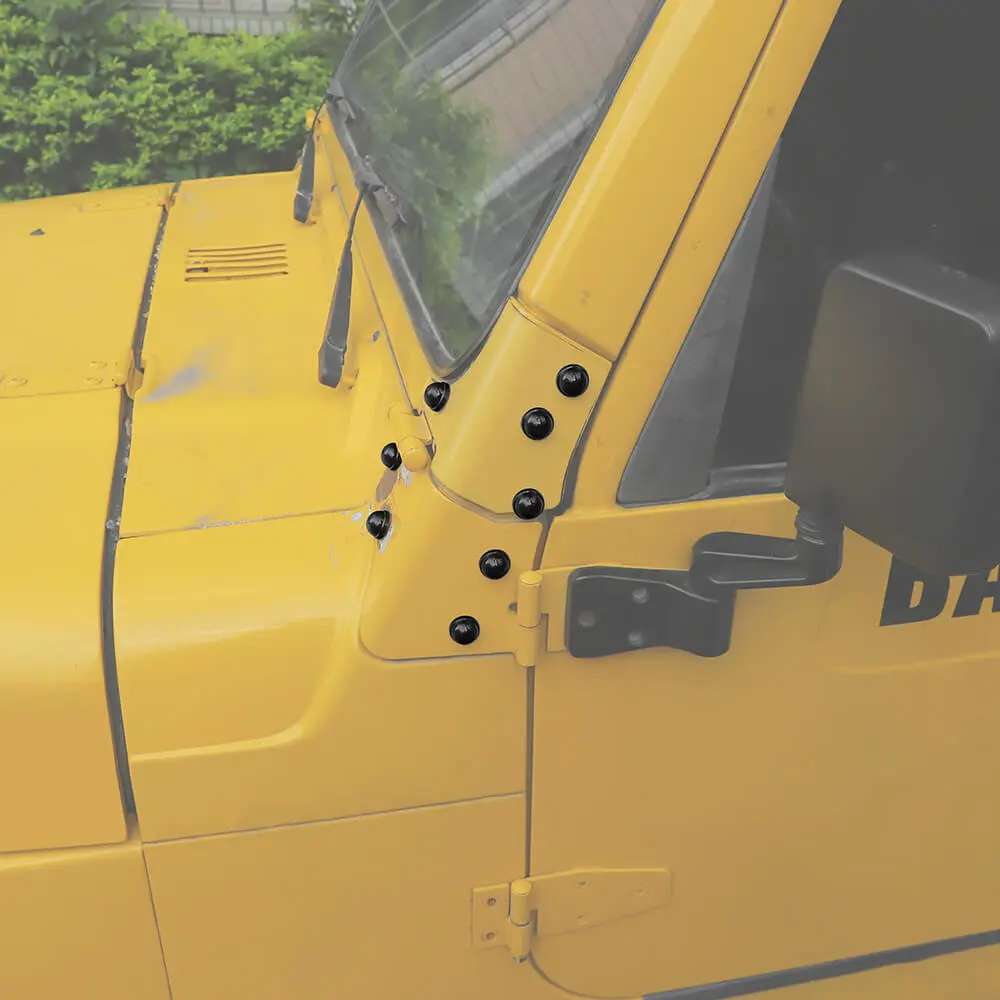 For 1997-2006 Jeep Wrangler TJ Exterior A-Pillar Screw Protection Cover Trim - Image 3