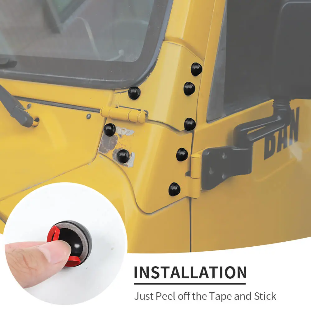 For 1997-2006 Jeep Wrangler TJ Exterior A-Pillar Screw Protection Cover Trim - Image 5
