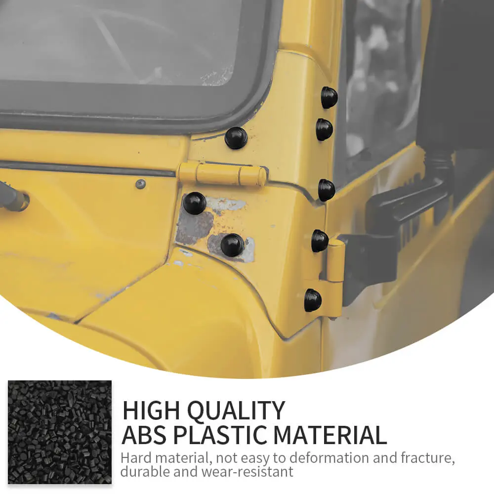 For 1997-2006 Jeep Wrangler TJ Exterior A-Pillar Screw Protection Cover Trim - Image 6
