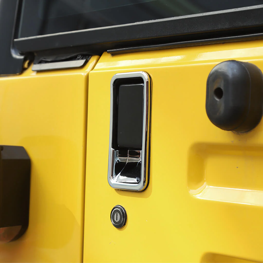 For 1997-2006 Jeep Wrangler TJ Exterior Car Rear Door Bowl Handle Cover Trim (3 pcs) - Image 3