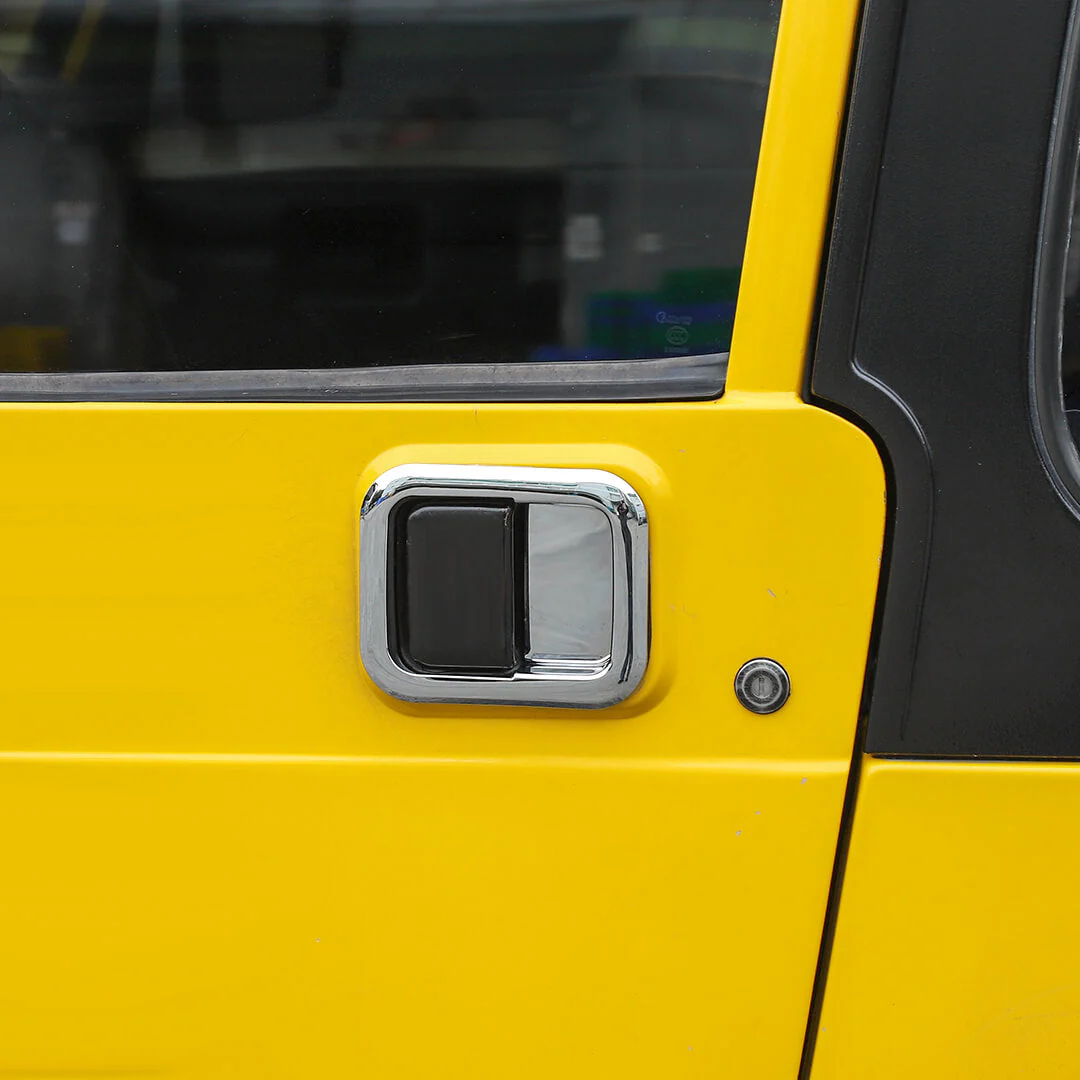 For 1997-2006 Jeep Wrangler TJ Exterior Car Rear Door Bowl Handle Cover Trim (3 pcs) - Image 4