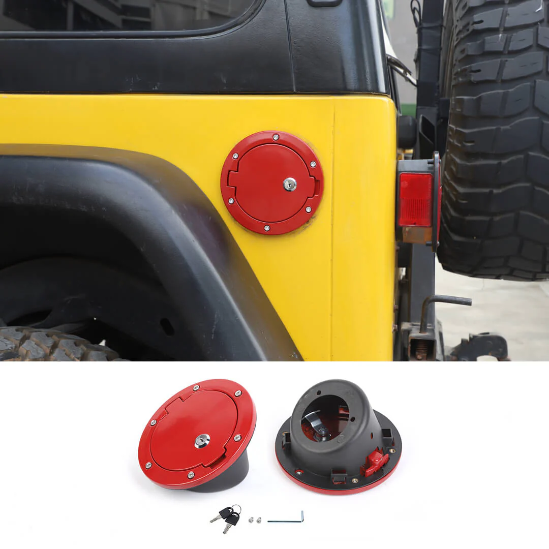 For 1997-2006 Jeep Wrangler TJ Locking Fuel Filler Door Gas Tank Cap