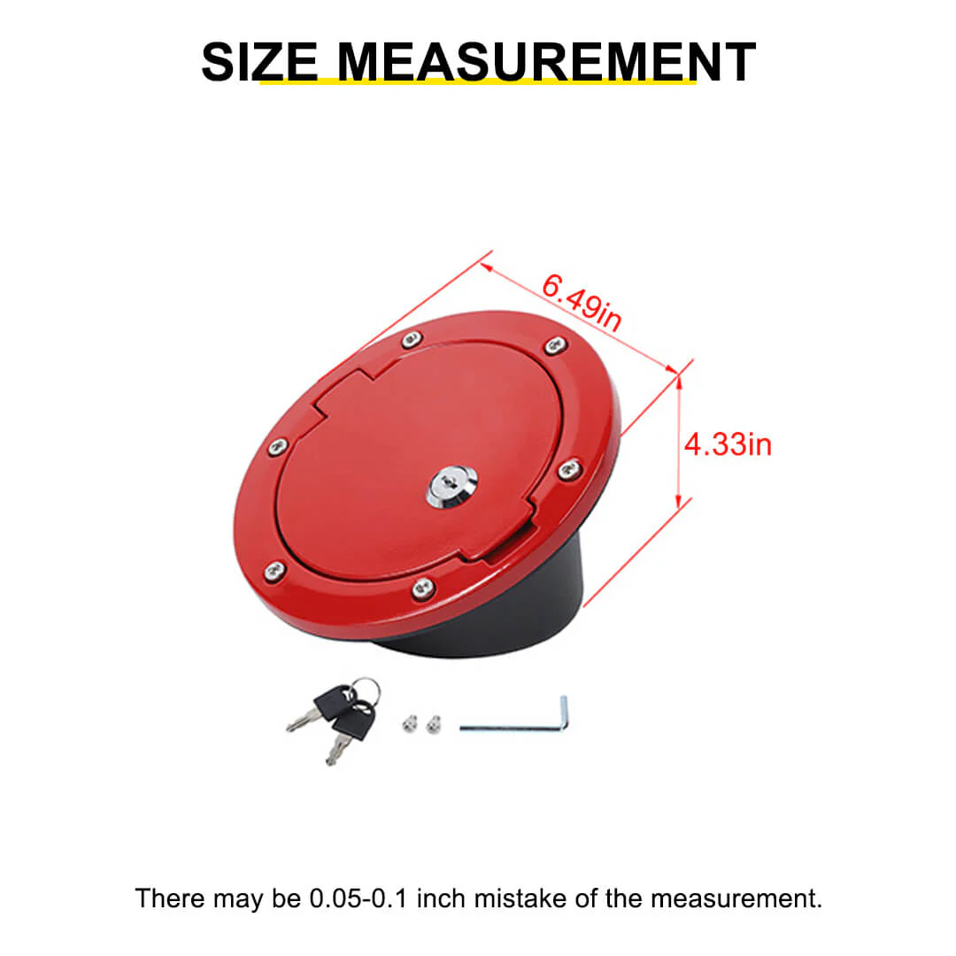 For 1997-2006 Jeep Wrangler TJ Locking Fuel Filler Door Gas Tank Cap - Image 10
