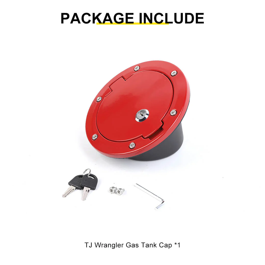 For 1997-2006 Jeep Wrangler TJ Locking Fuel Filler Door Gas Tank Cap - Image 11