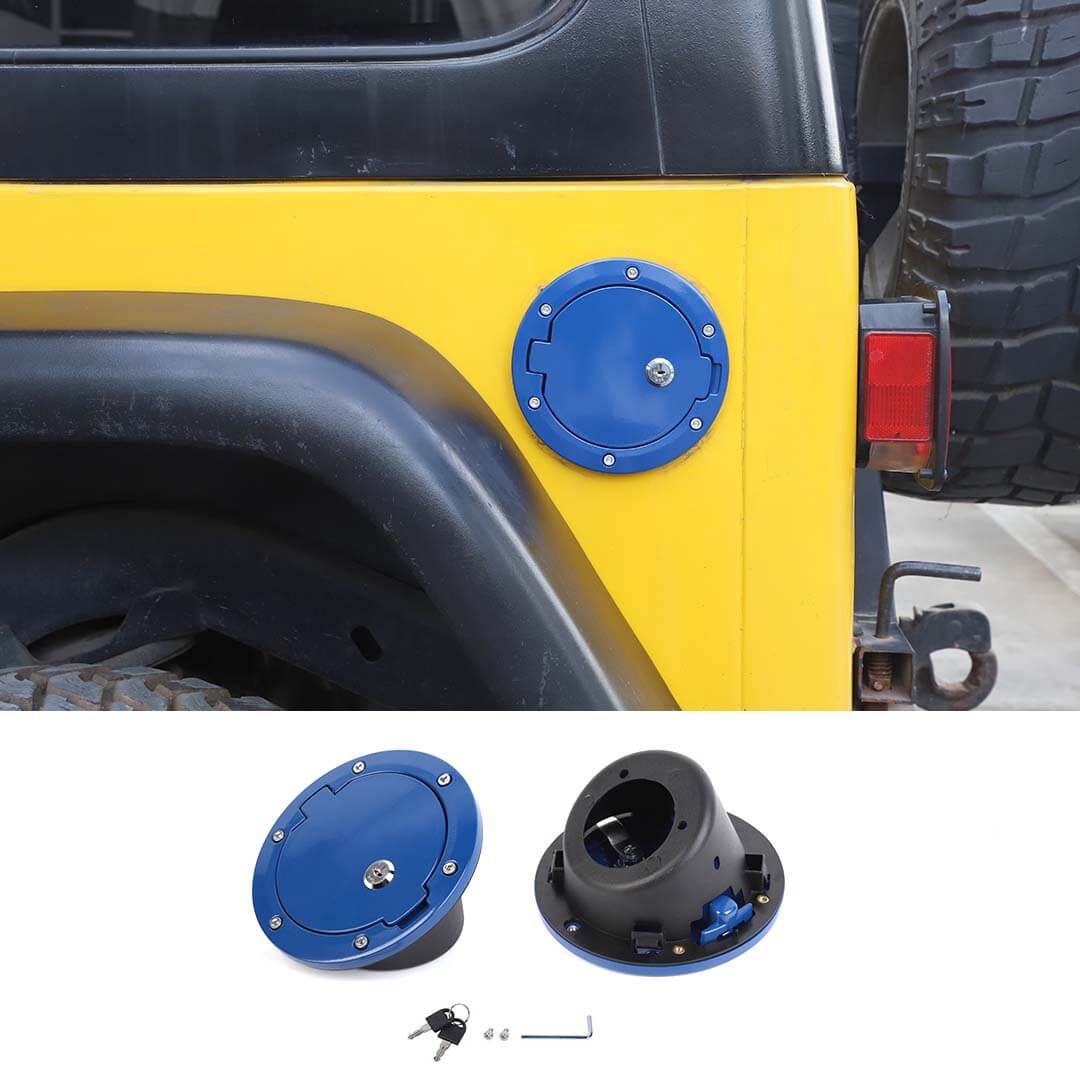 For 1997-2006 Jeep Wrangler TJ Locking Fuel Filler Door Gas Tank Cap - Image 12
