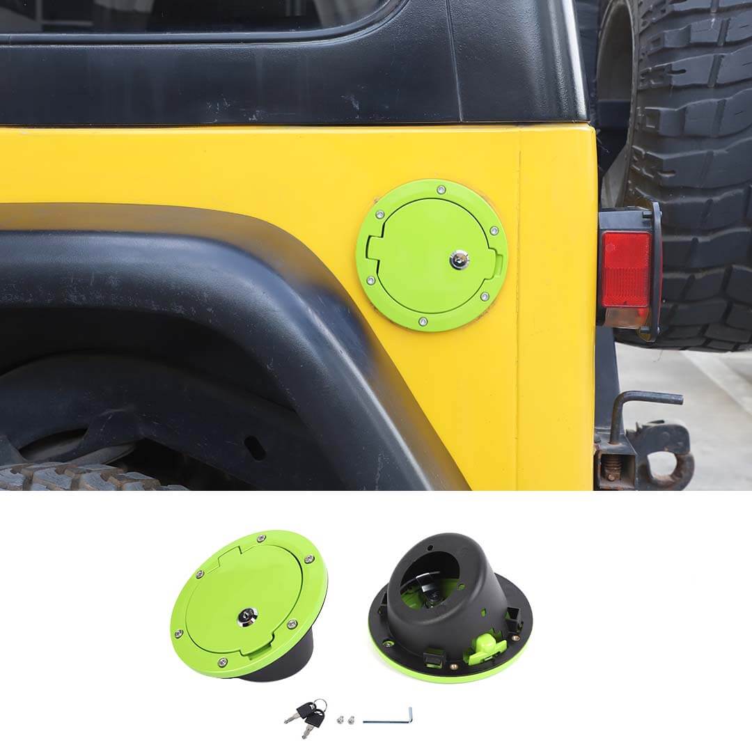 For 1997-2006 Jeep Wrangler TJ Locking Fuel Filler Door Gas Tank Cap - Image 13