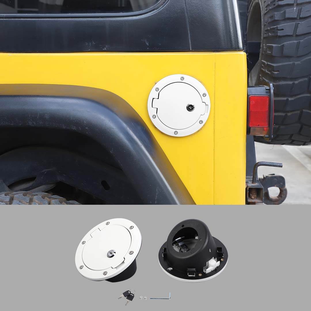 For 1997-2006 Jeep Wrangler TJ Locking Fuel Filler Door Gas Tank Cap - Image 14