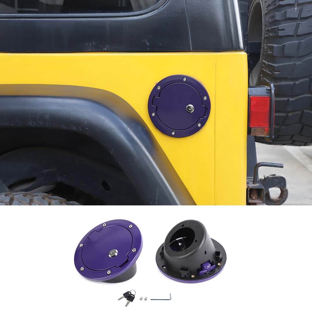 For 1997-2006 Jeep Wrangler TJ Locking Fuel Filler Door Gas Tank Cap - Image 15