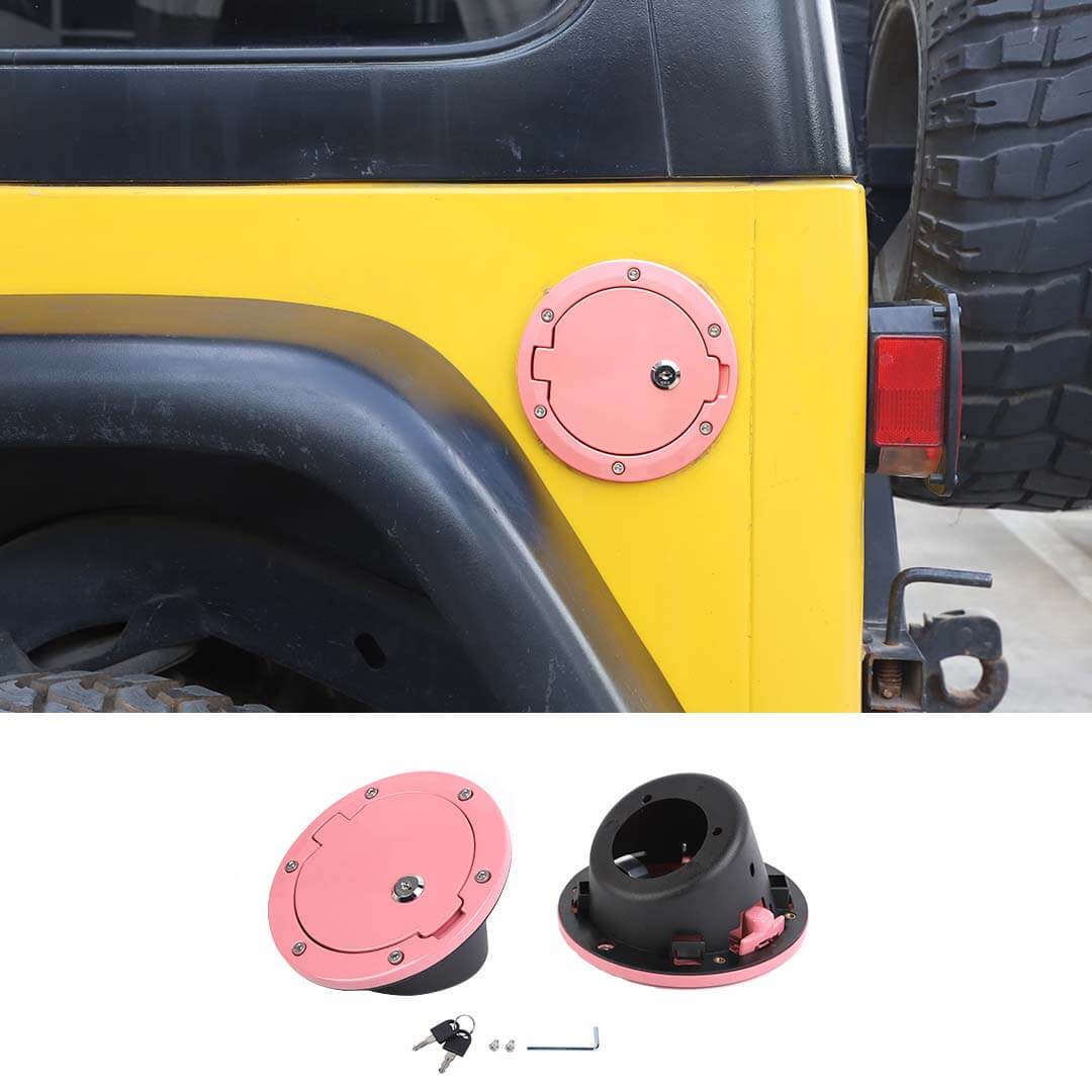For 1997-2006 Jeep Wrangler TJ Locking Fuel Filler Door Gas Tank Cap - Image 16