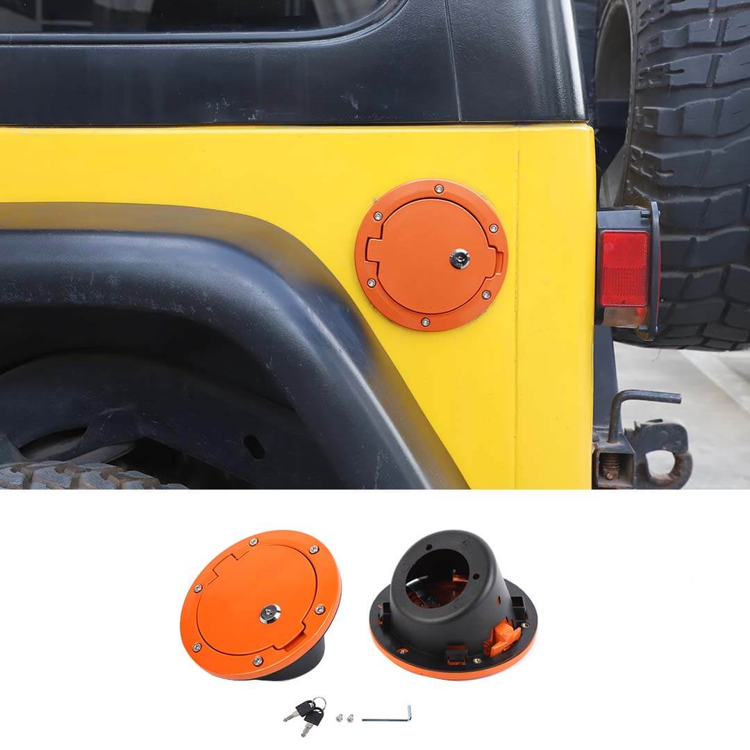For 1997-2006 Jeep Wrangler TJ Locking Fuel Filler Door Gas Tank Cap - Image 17