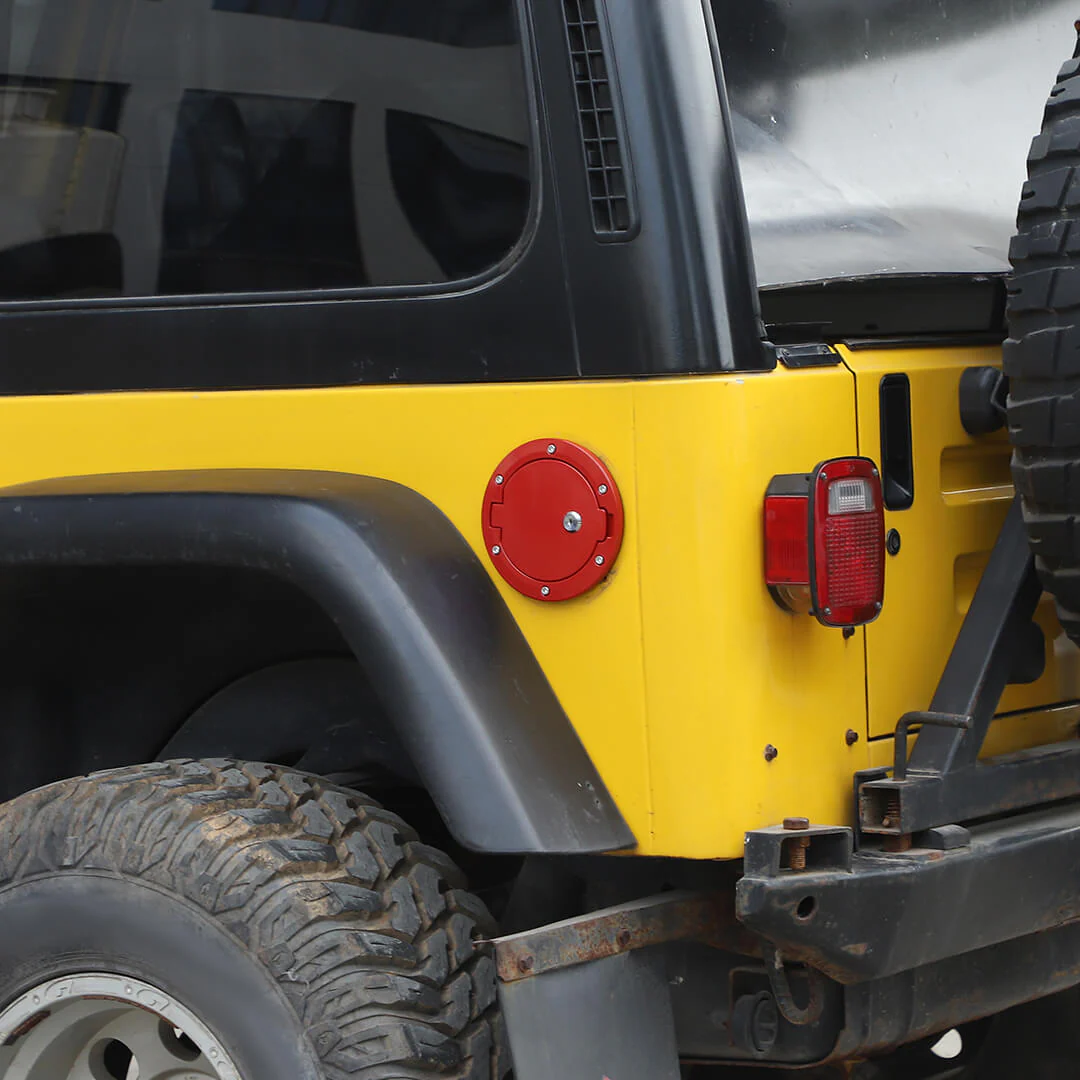 For 1997-2006 Jeep Wrangler TJ Locking Fuel Filler Door Gas Tank Cap - Image 3