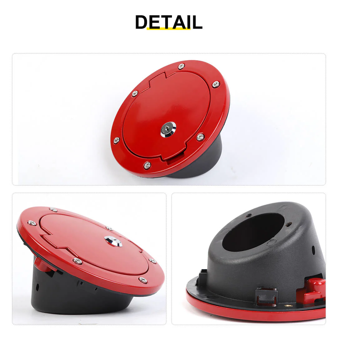 For 1997-2006 Jeep Wrangler TJ Locking Fuel Filler Door Gas Tank Cap - Image 8