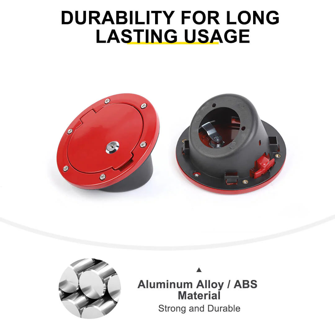 For 1997-2006 Jeep Wrangler TJ Locking Fuel Filler Door Gas Tank Cap - Image 9
