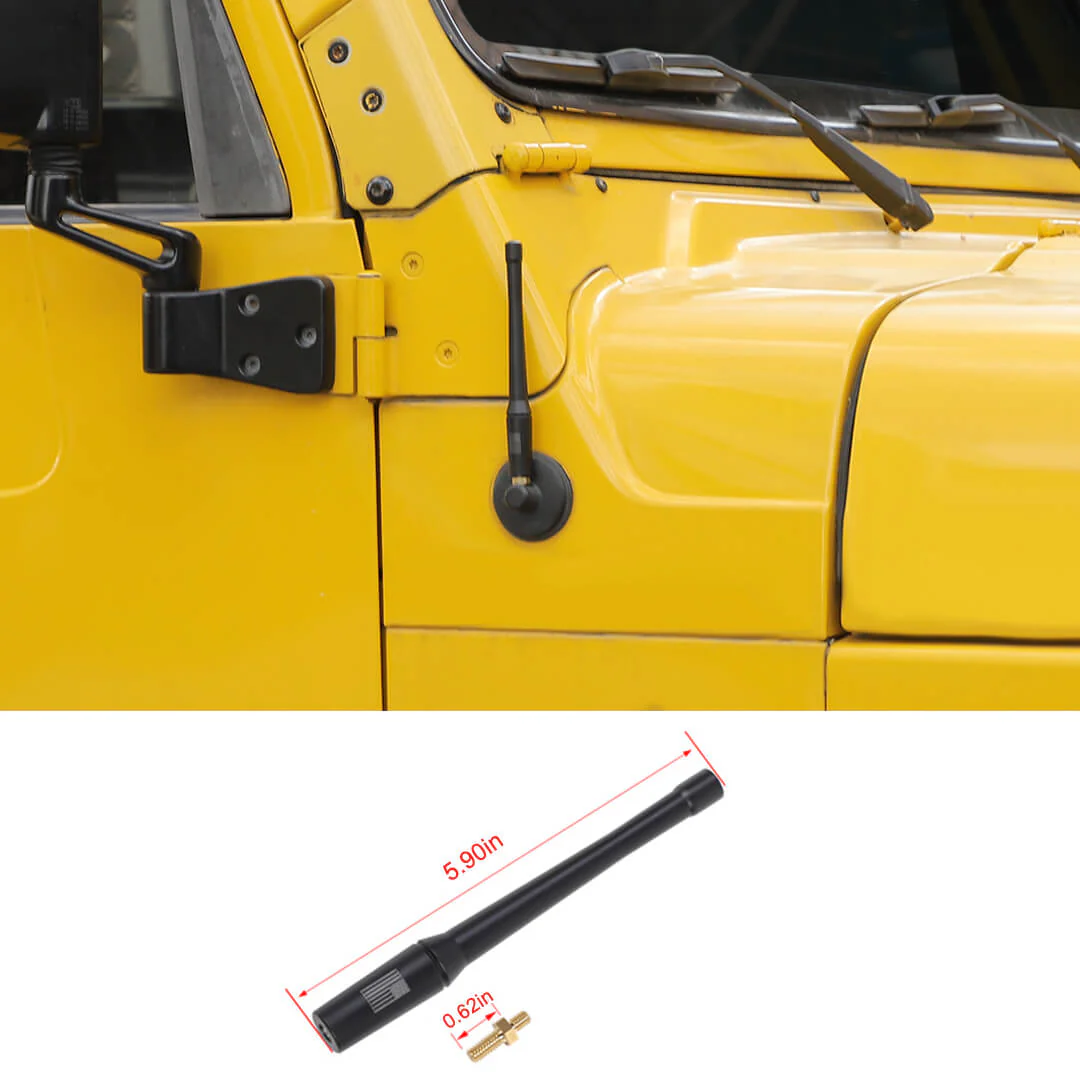 For 1997-2006 Jeep Wrangler TJ Exterior Hood Side Antenna Mast Radio - Image 15