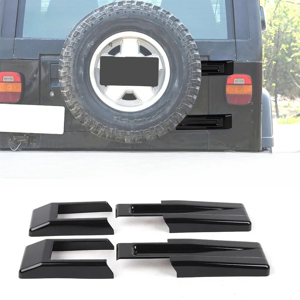 For 1997-2006 Jeep Wrangler TJ Exterior Rear Tailgate Spare Hinges Covers Trim (2 pcs) - Image 11