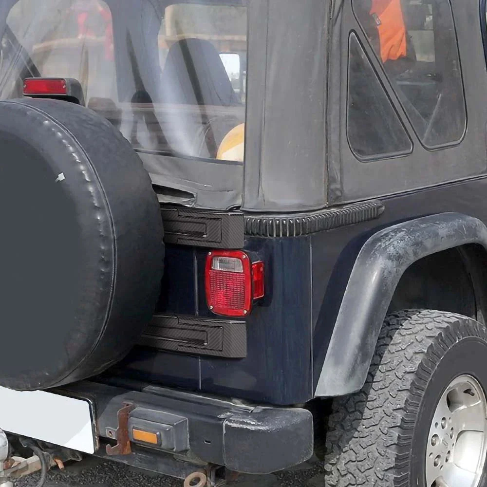 For 1997-2006 Jeep Wrangler TJ Exterior Rear Tailgate Spare Hinges Covers Trim (2 pcs) - Image 4