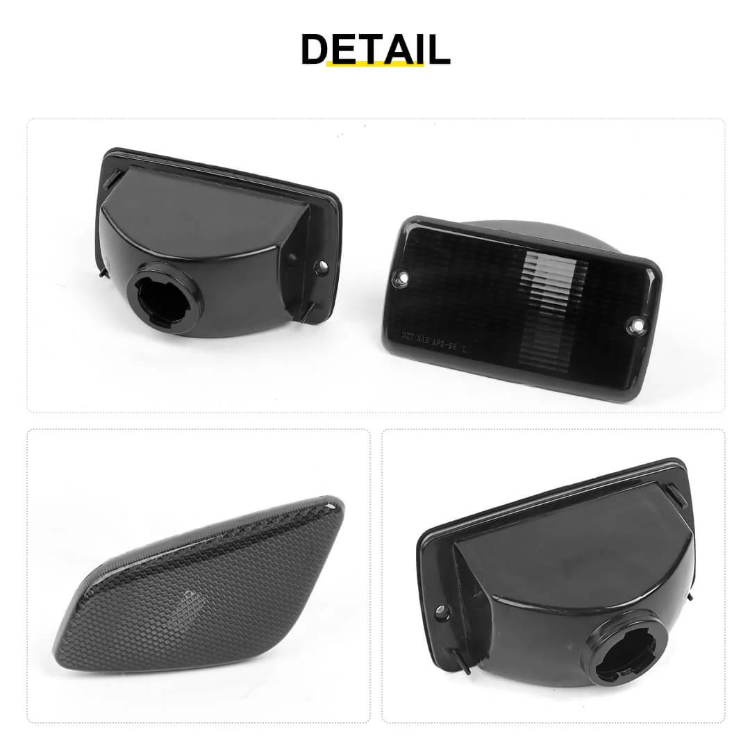For 1997-2006 Jeep Wrangler TJ Front Bumper Signal Fender Side Marker Light Cover Accessories (4 pcs) - Image 13