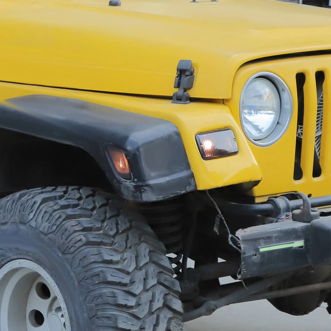 For 1997-2006 Jeep Wrangler TJ Front Bumper Signal Fender Side Marker Light Cover Accessories (4 pcs) - Image 3