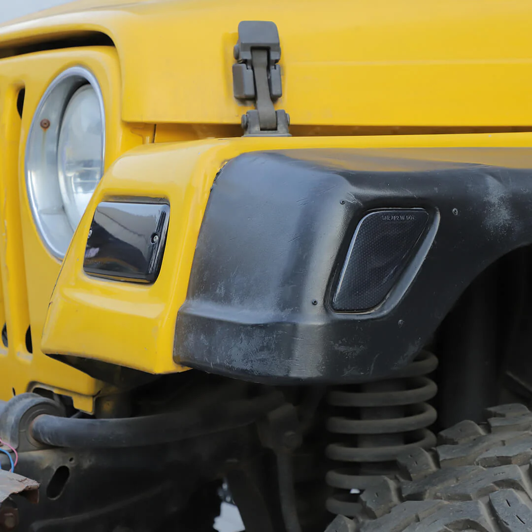 For 1997-2006 Jeep Wrangler TJ Front Bumper Signal Fender Side Marker Light Cover Accessories (4 pcs) - Image 5