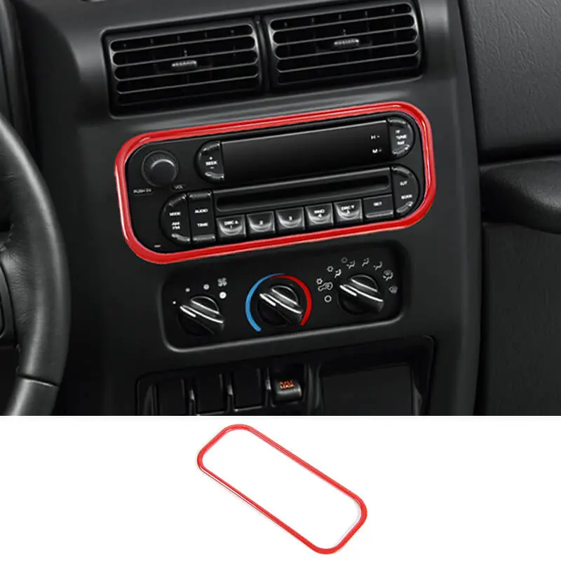 For 1997-2006 Jeep Wrangler TJ Interior Center Console Radio Cover Trim Frame