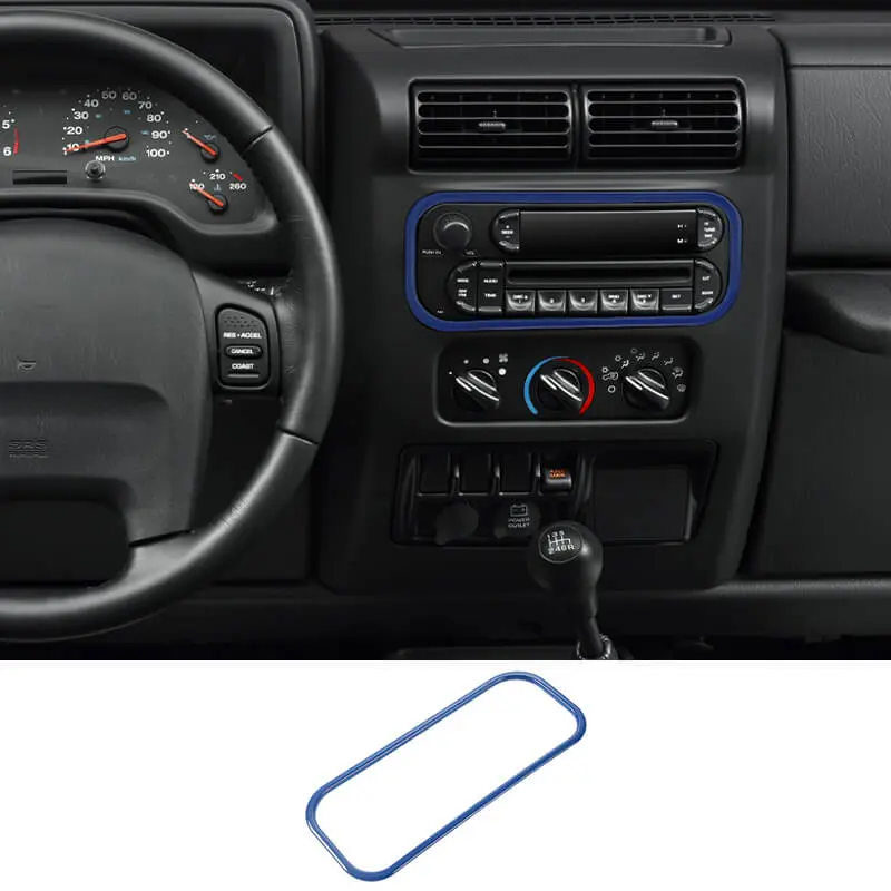For 1997-2006 Jeep Wrangler TJ Interior Center Console Radio Cover Trim Frame - Image 11