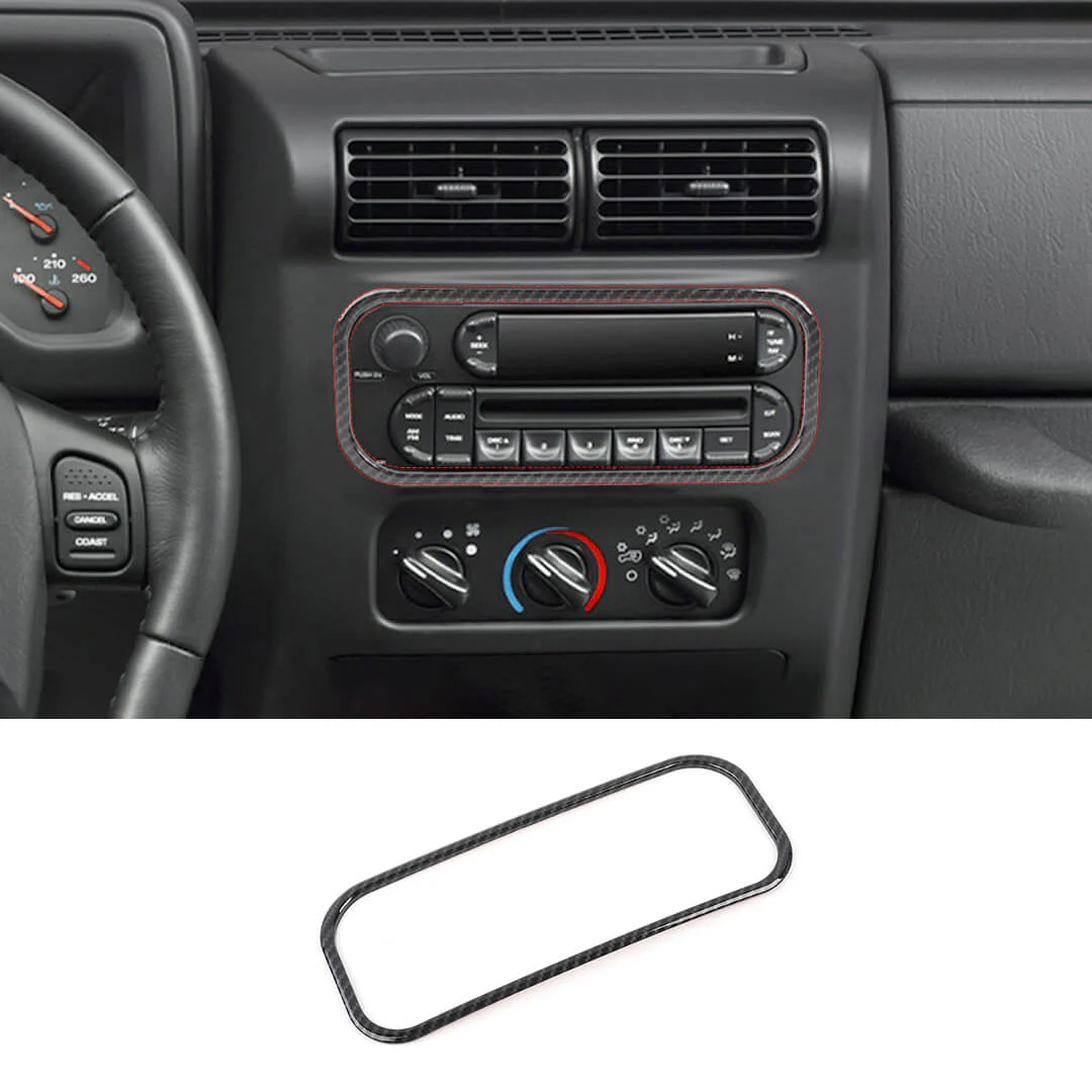For 1997-2006 Jeep Wrangler TJ Interior Center Console Radio Cover Trim Frame - Image 12
