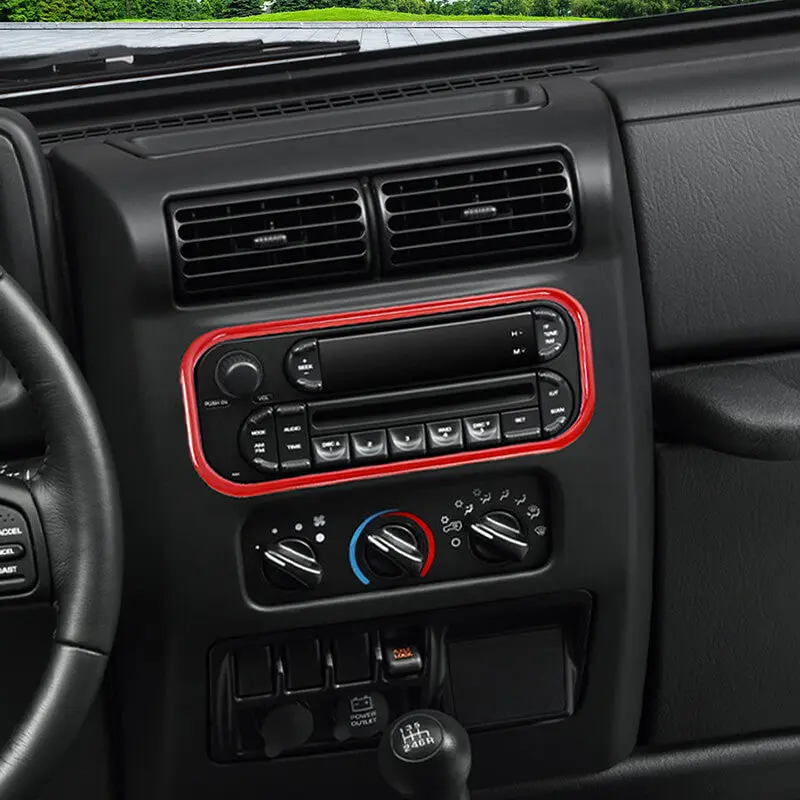 For 1997-2006 Jeep Wrangler TJ Interior Center Console Radio Cover Trim Frame - Image 3