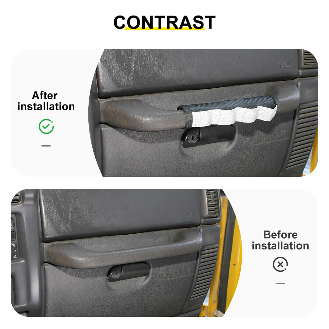 For 1997-2006 Jeep Wrangler TJ Interior Copilot Handle Protection Cover Tool Storage Bag - Image 2