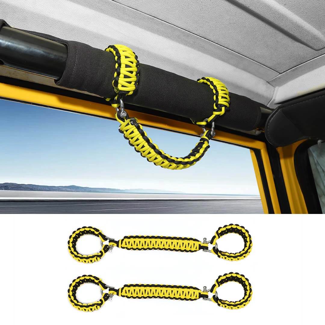 For 1997-2006 Jeep Wrangler TJ Interior Top Roll Bar Grab Handles Grip Accessories (2 pcs) - Image 12