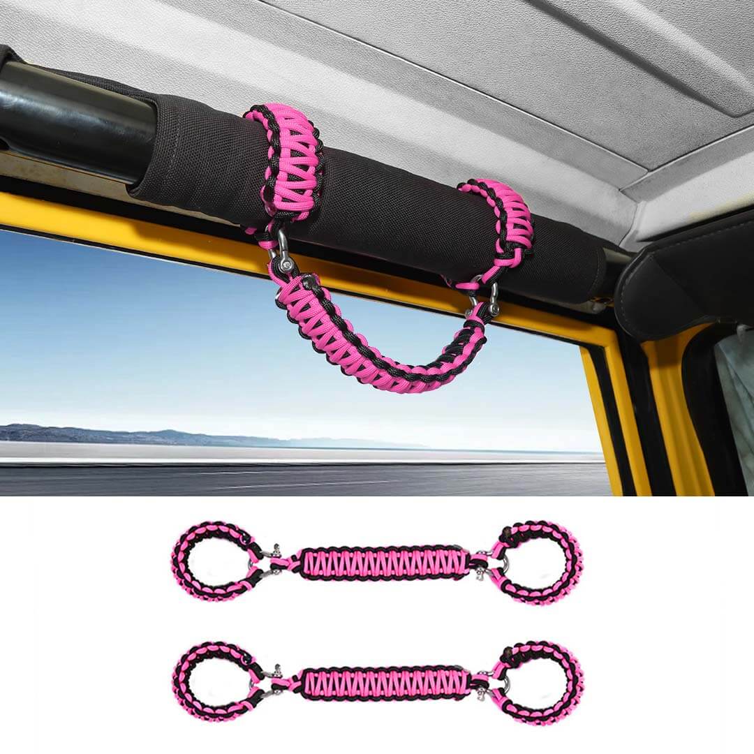 For 1997-2006 Jeep Wrangler TJ Interior Top Roll Bar Grab Handles Grip Accessories (2 pcs) - Image 14