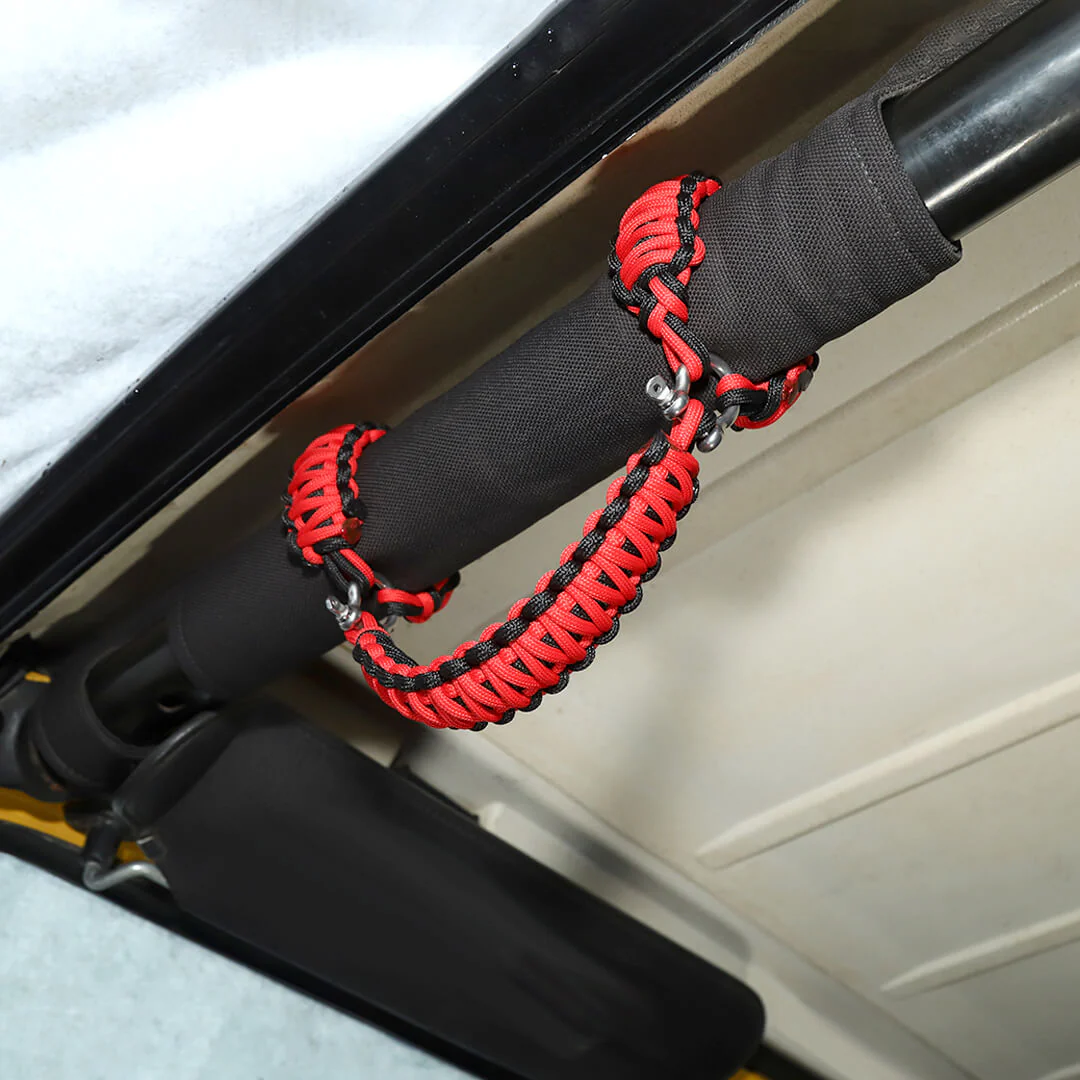 For 1997-2006 Jeep Wrangler TJ Interior Top Roll Bar Grab Handles Grip Accessories (2 pcs) - Image 3
