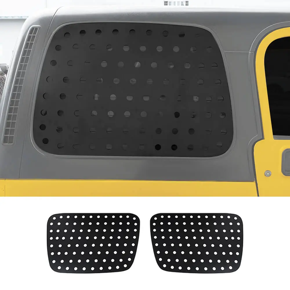 For 1997-2006 Jeep Wrangler TJ Rear Window Glass Guards Cover Trim