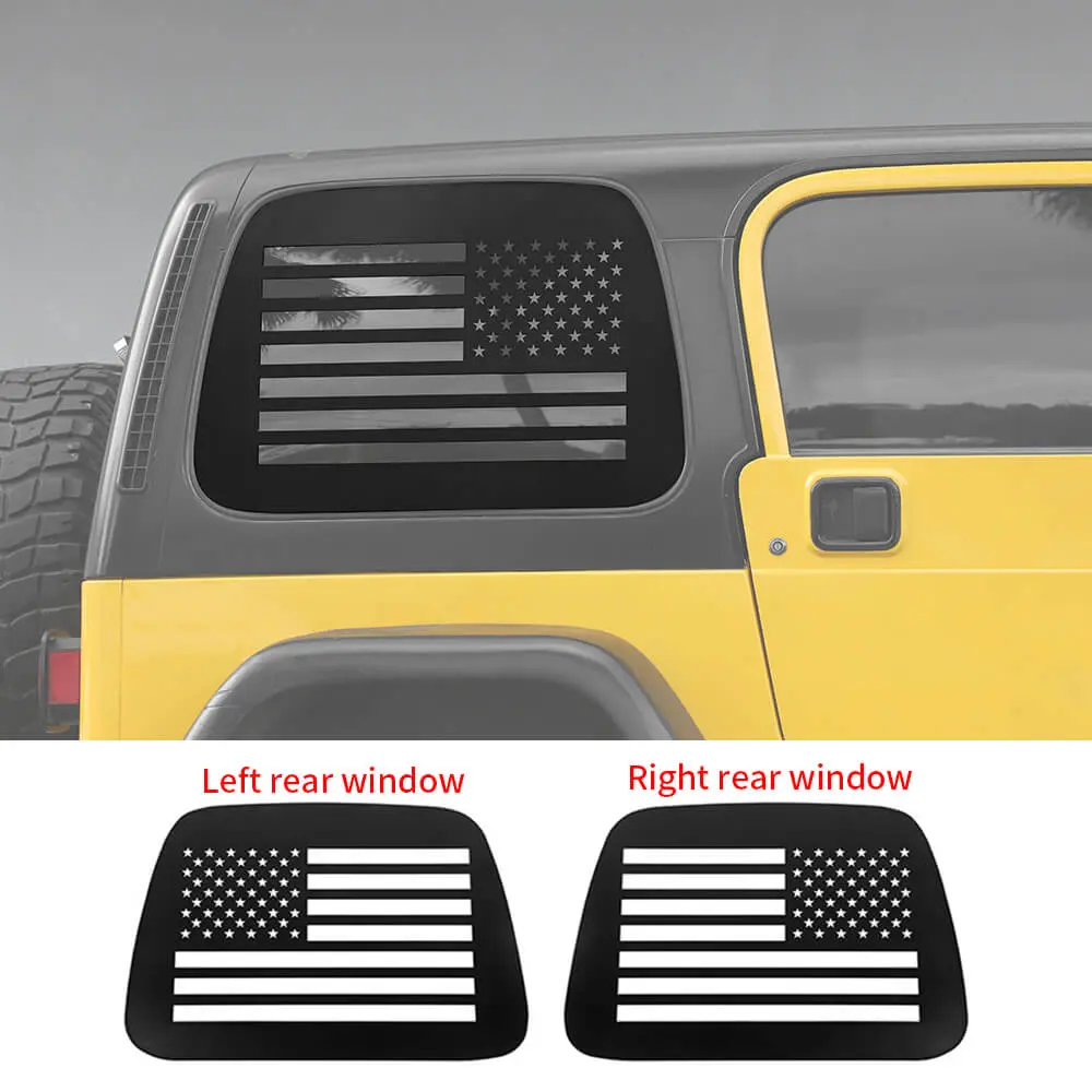 For 1997-2006 Jeep Wrangler TJ Rear Window Glass Guards Cover Trim - Image 14