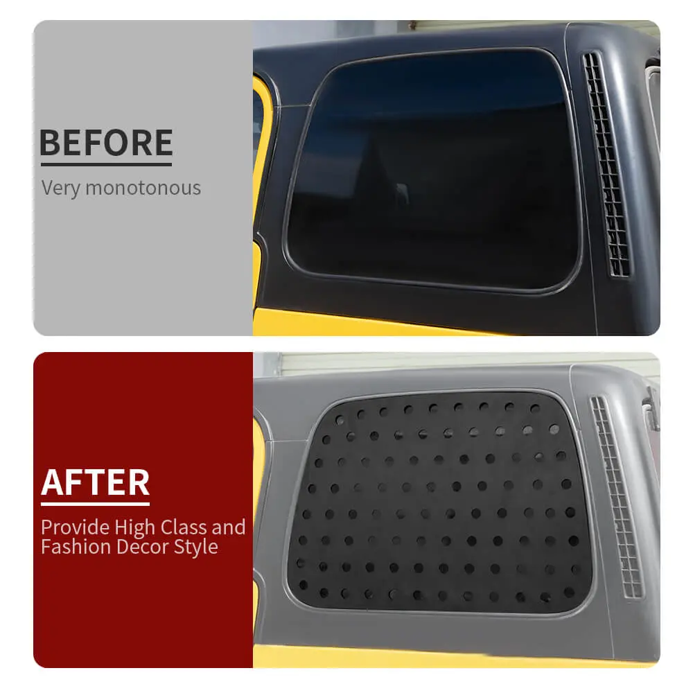 For 1997-2006 Jeep Wrangler TJ Rear Window Glass Guards Cover Trim - Image 2