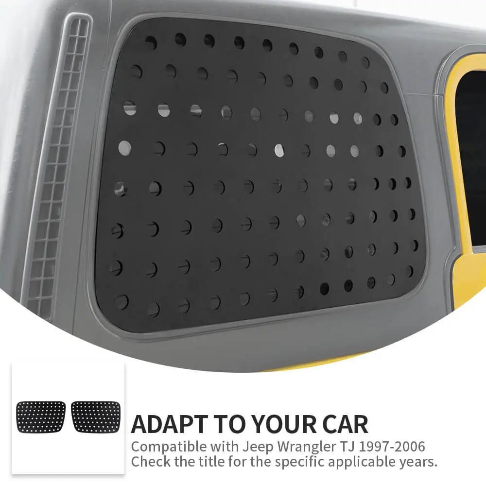 For 1997-2006 Jeep Wrangler TJ Rear Window Glass Guards Cover Trim - Image 8