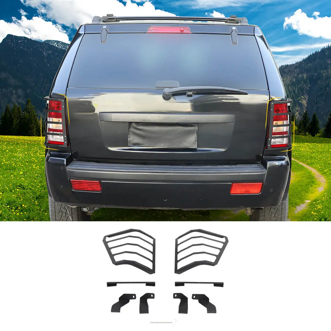 For 2007-2010 Jeep Grand Cherokee WK2 Rear Tail Light Lamp Bezels Cover Trim (2 pcs)