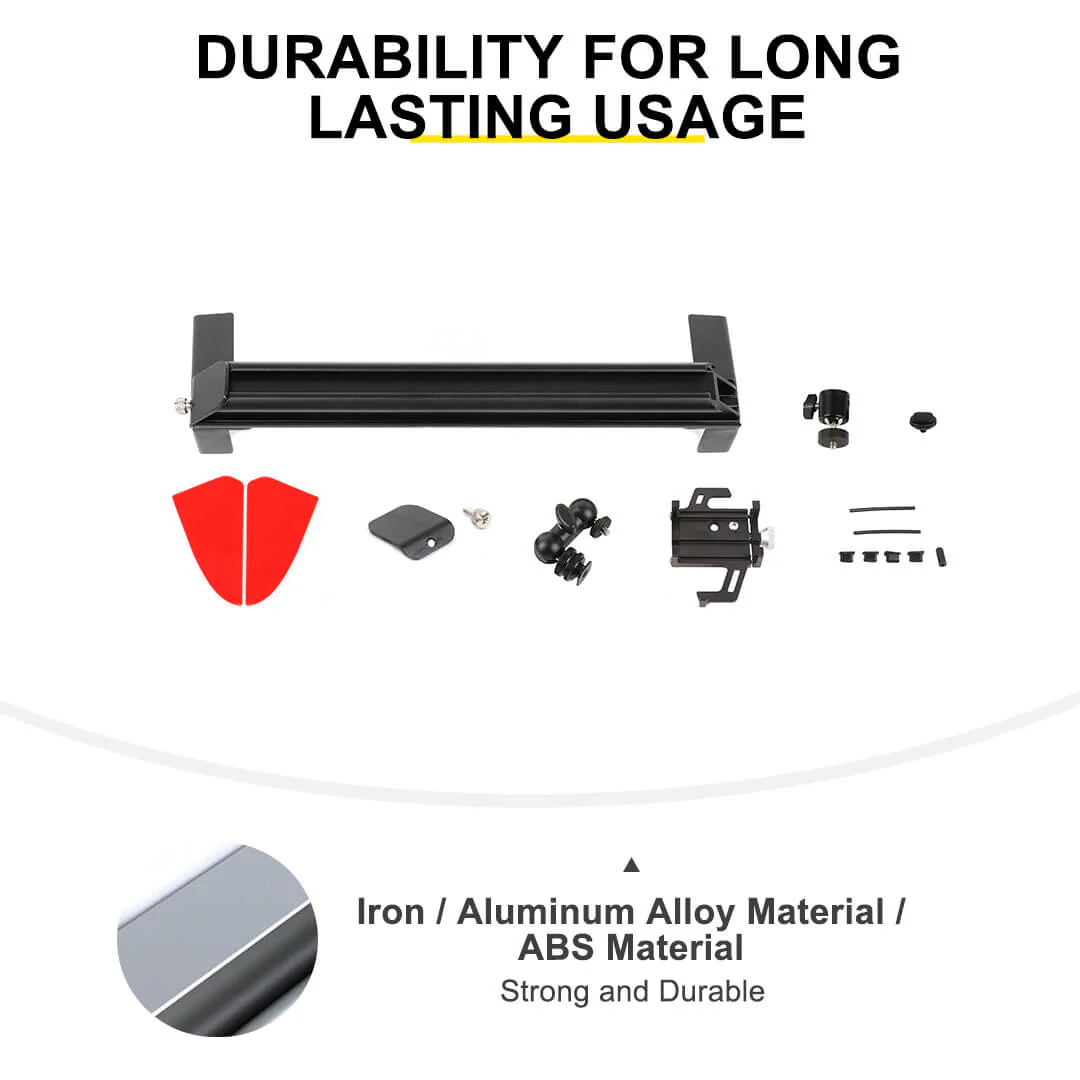 For 2007-2010 Jeep Wrangler JK Center Console Dash Phone & Action Camera Holder Slider Mount Bracket - Image 10