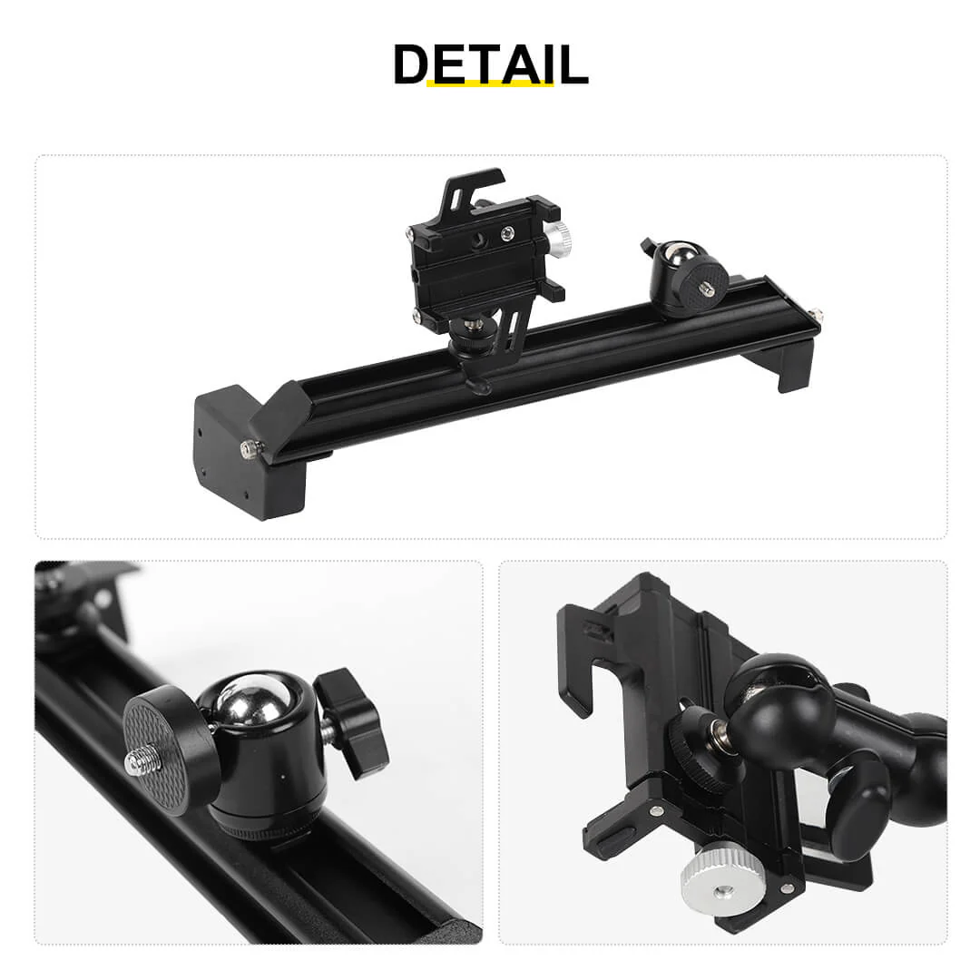For 2007-2010 Jeep Wrangler JK Center Console Dash Phone & Action Camera Holder Slider Mount Bracket - Image 11