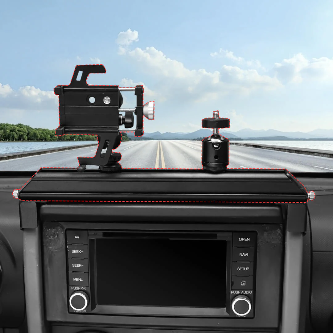 For 2007-2010 Jeep Wrangler JK Center Console Dash Phone & Action Camera Holder Slider Mount Bracket - Image 3