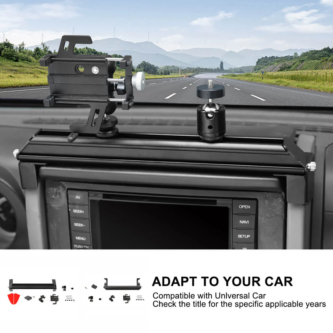 For 2007-2010 Jeep Wrangler JK Center Console Dash Phone & Action Camera Holder Slider Mount Bracket - Image 8