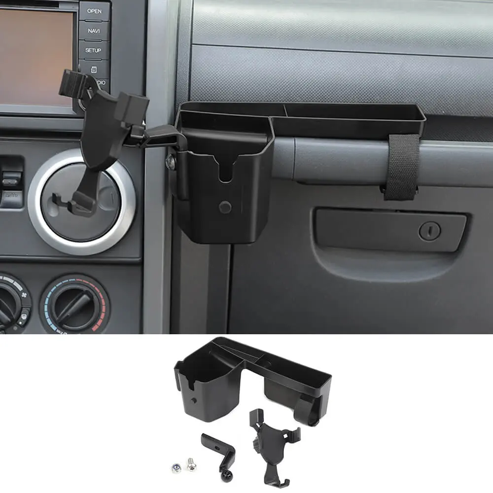 For 2007-2010 Jeep Wrangler JK Co-pilot Handle Storage Box Phone Holder Mount