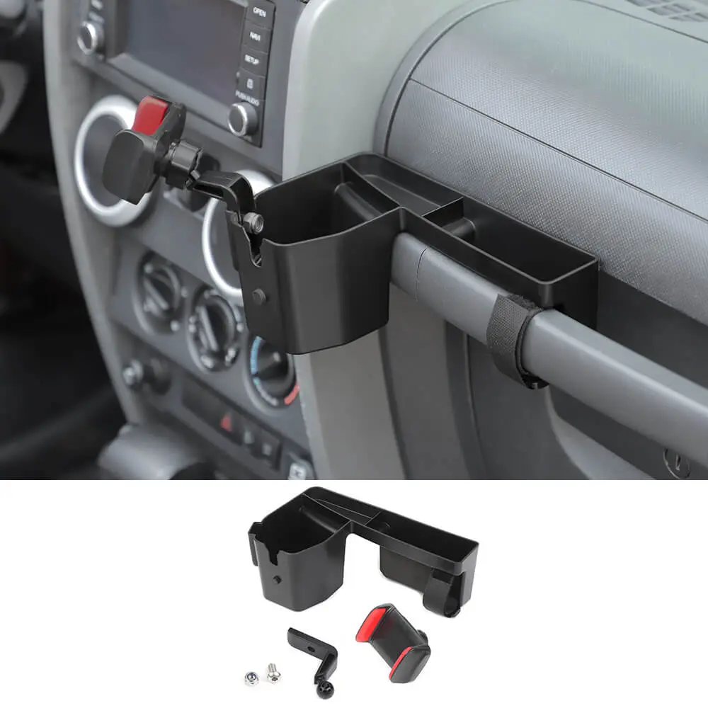 For 2007-2010 Jeep Wrangler JK Co-pilot Handle Storage Box Phone Holder Mount - Image 13