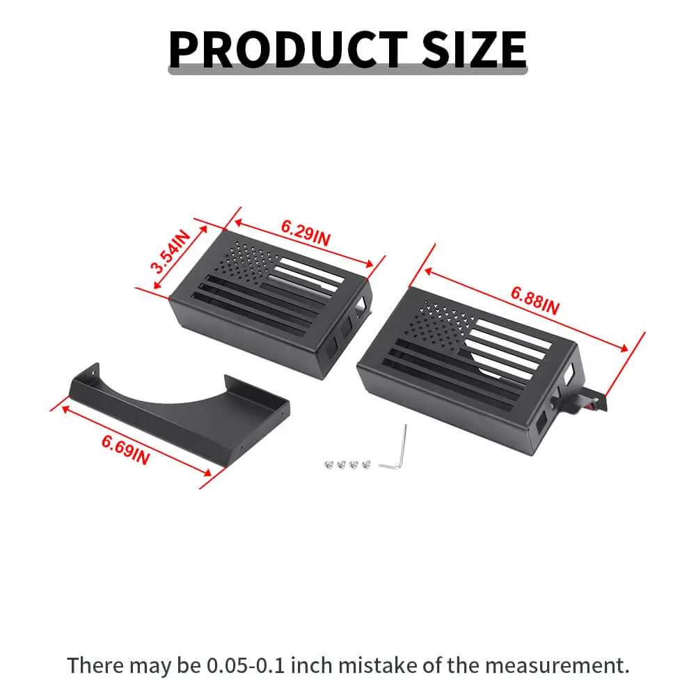 For 2007-2010 Jeep Wrangler JK Upgraded Gear Shift Side Organizer Box Storage Black - Image 8