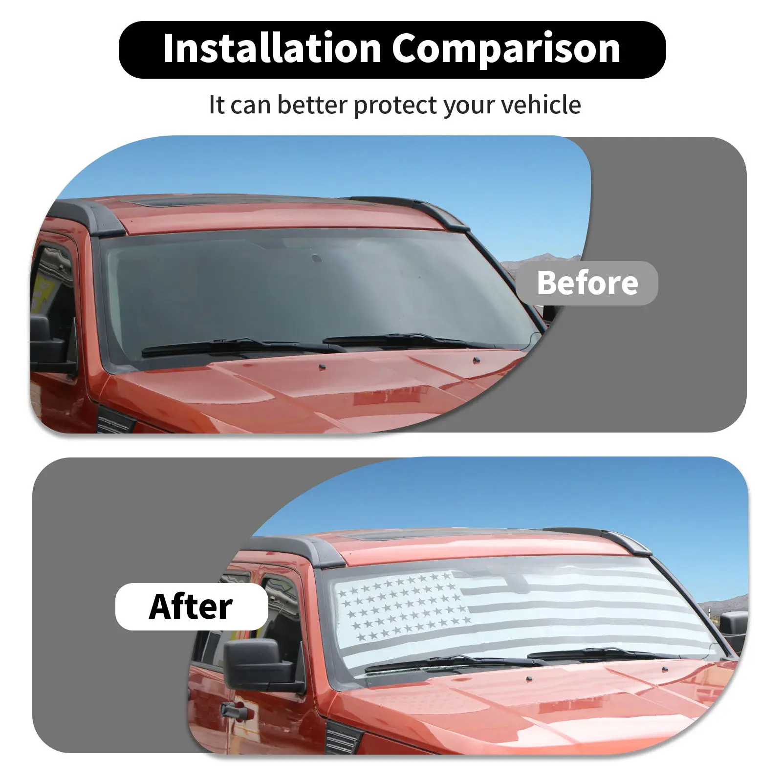 For 2007-2012 Jeep Liberty Windshield Sun Shade Car Sunshades - Image 3
