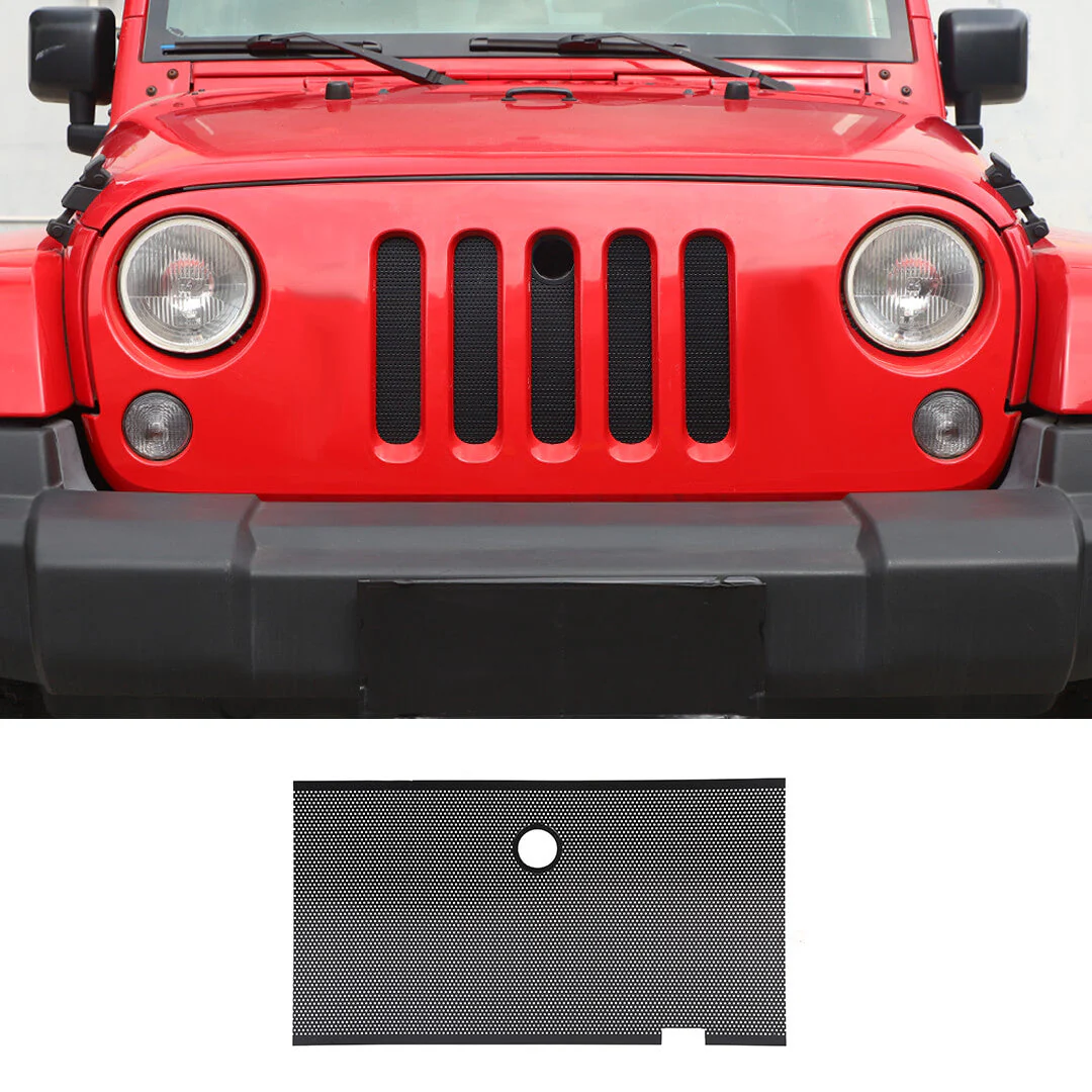 For 2007-2015 Jeep Wrangler JK Front Grille Mesh Tablet Insect Proof Net Accessories