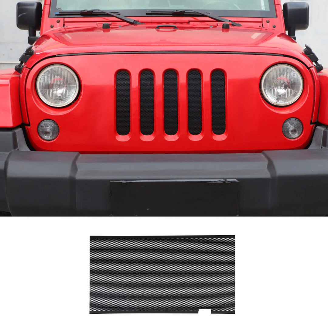 For 2007-2015 Jeep Wrangler JK Front Grille Mesh Tablet Insect Proof Net Accessories - Image 14