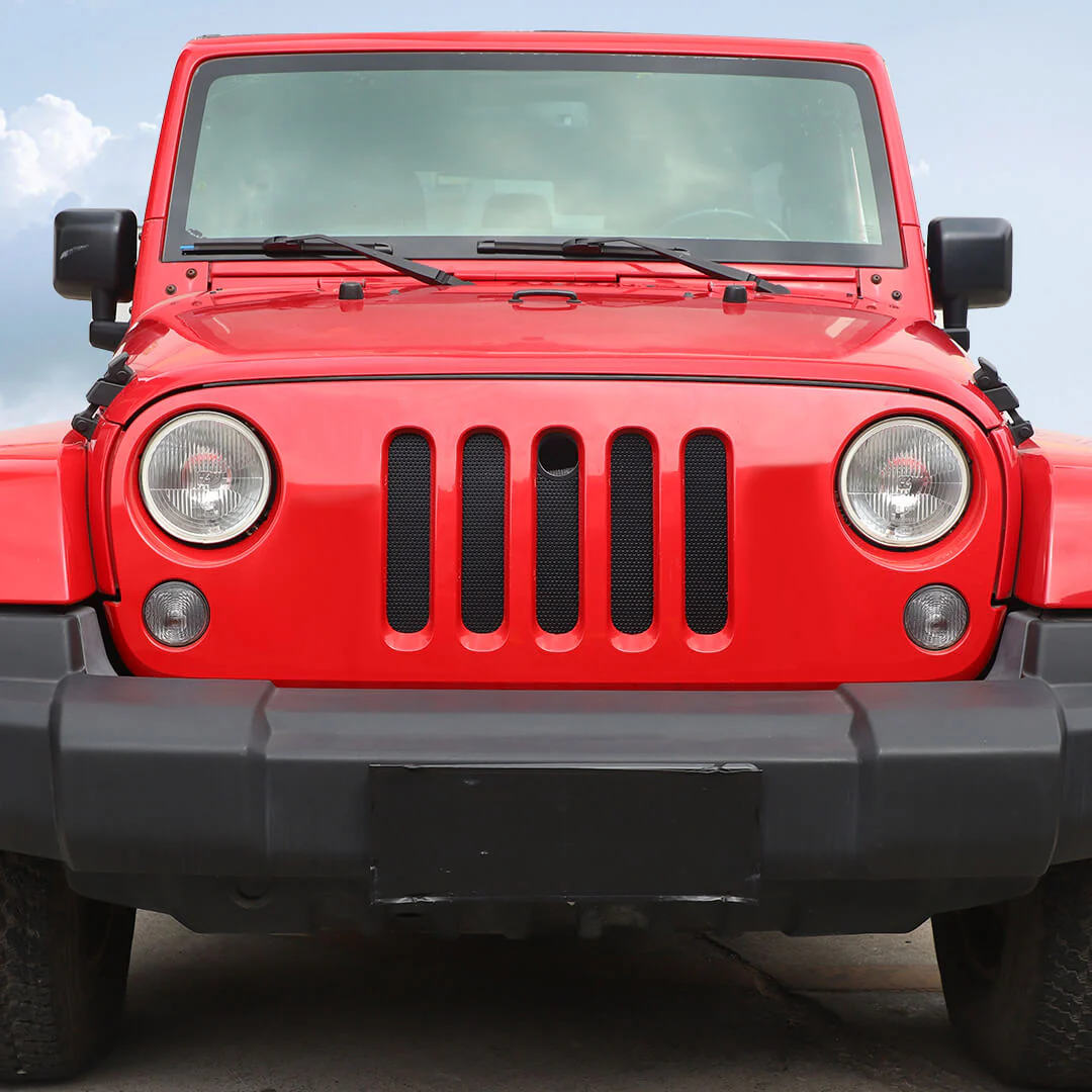 For 2007-2015 Jeep Wrangler JK Front Grille Mesh Tablet Insect Proof Net Accessories - Image 3
