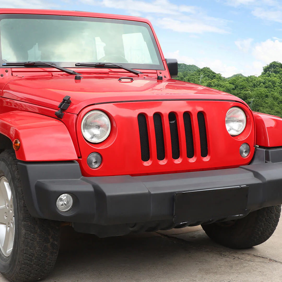 For 2007-2015 Jeep Wrangler JK Front Grille Mesh Tablet Insect Proof Net Accessories - Image 4