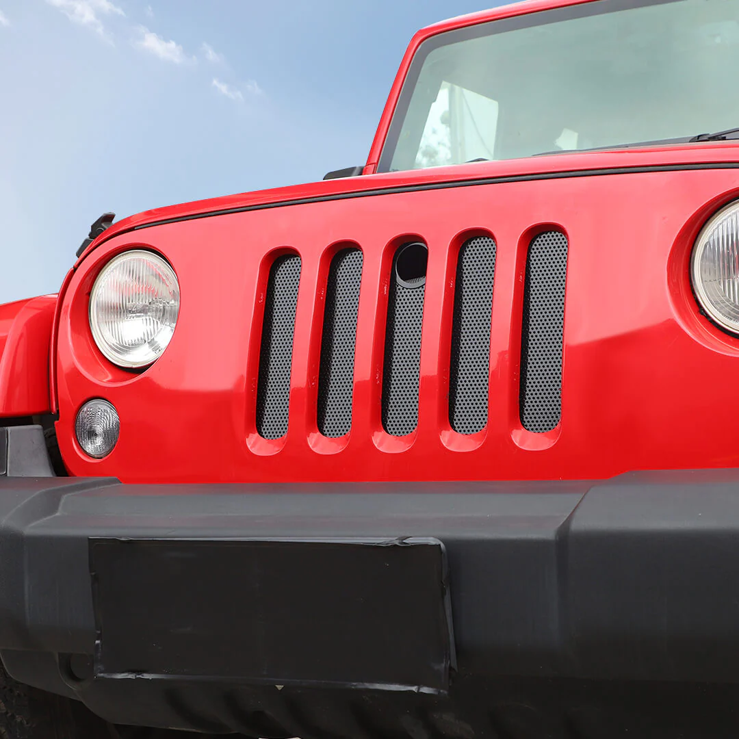 For 2007-2015 Jeep Wrangler JK Front Grille Mesh Tablet Insect Proof Net Accessories - Image 5
