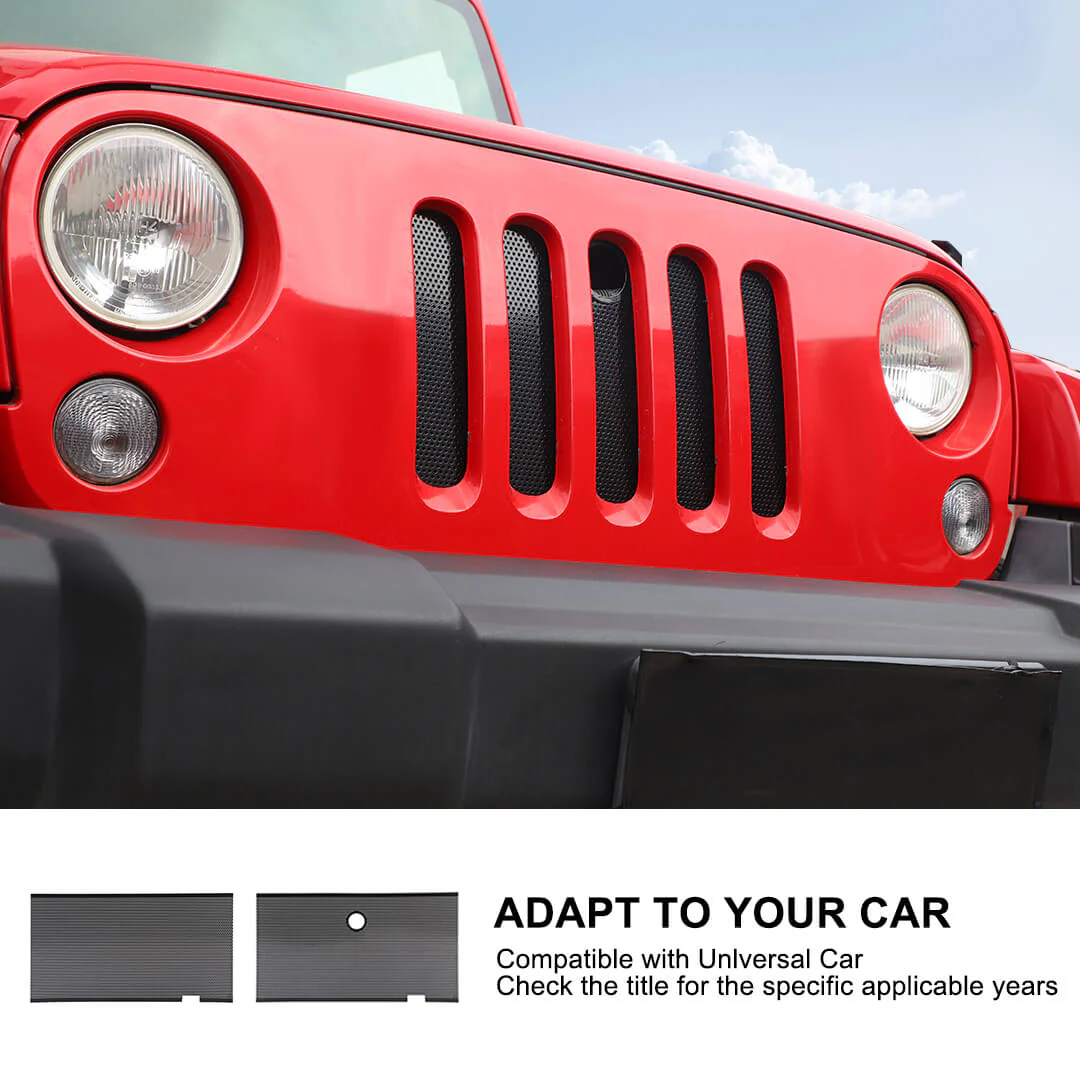 For 2007-2015 Jeep Wrangler JK Front Grille Mesh Tablet Insect Proof Net Accessories - Image 7